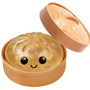 Squishy Dumpling Doré Pailleté – Panier Vapeur
